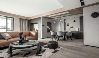 110平现代简约二居装修效果案例 黑白灰装修实景图赏析 土巴兔家居室内装修设计效果图